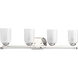 Berlin 4 Light 31.88 inch Polished Nickel Bath Vanity Wall Light, Design Series
