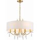 Rollins 6 Light 24 inch Antique Gold Chandelier Ceiling Light