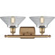 Ballston Orwell LED 18 inch Brushed Brass Bath Vanity Light Wall Light in Clear Glass, Ballston