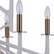 The Reserve 9 Light 32.25 inch Matte White/Satin Brass Chandelier Ceiling Light, 2-Tier