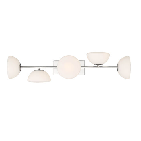 Zio 5 Light 36 inch Polished Nickel Vanity Light Wall Light