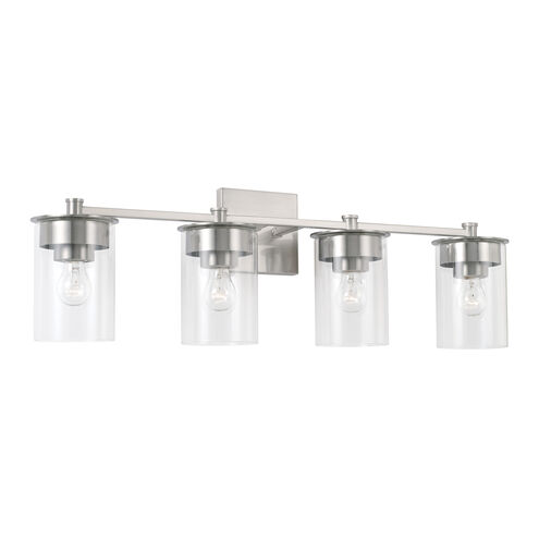 Mason 4 Light 30 inch Brushed Nickel Vanity Light Wall Light