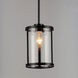 Sentinel 1 Light 6.75 inch Black Single Pendant Ceiling Light