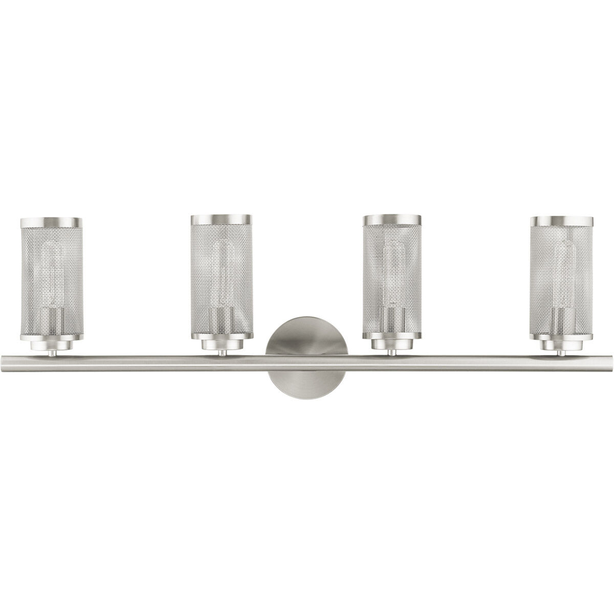 Industro 4 Light 36 inch Brushed Nickel Vanity Sconce Wall Light