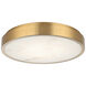 Marblestone LED 15 inch Aged Gold Brass Flush Mount Ceiling Light