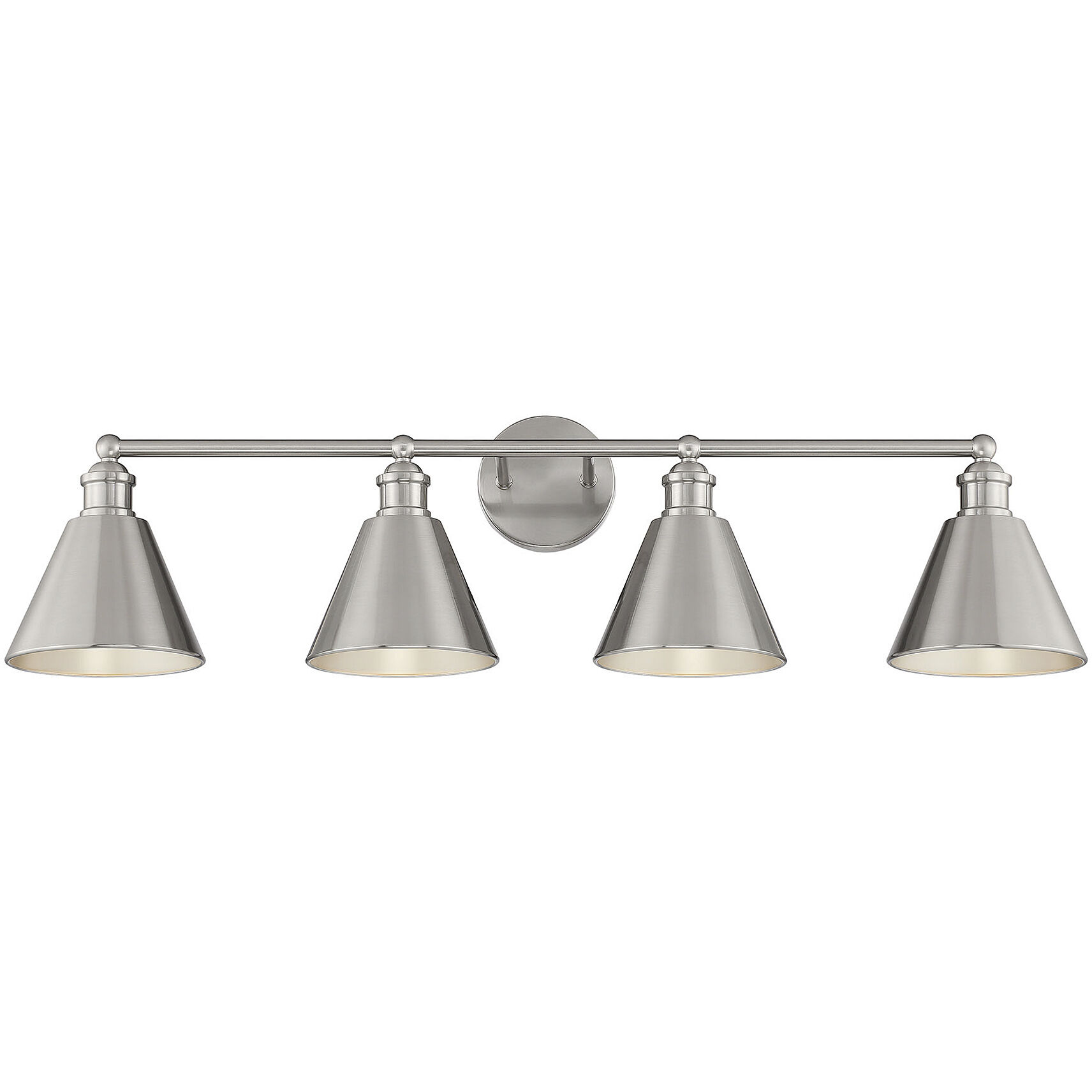 Meridian M80065BN Modern Farmhouse 4 Light 37.5 inch Brushed Nickel Bathroom Vanity Light Wall Light