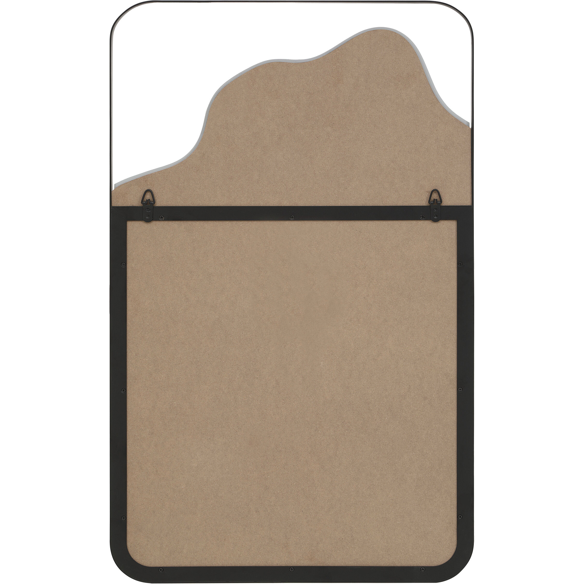 Heron 40 X 24 inch Matte Black Wall Mirror