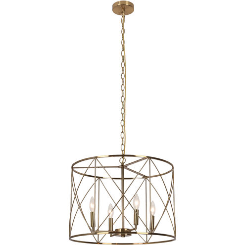 Calah 4 Light 20 inch Aged Brass Chandelier Ceiling Light