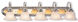 Belmont 5 Light 36 inch Polished Chrome & Polished Brass Bath Vanity Wall Light
