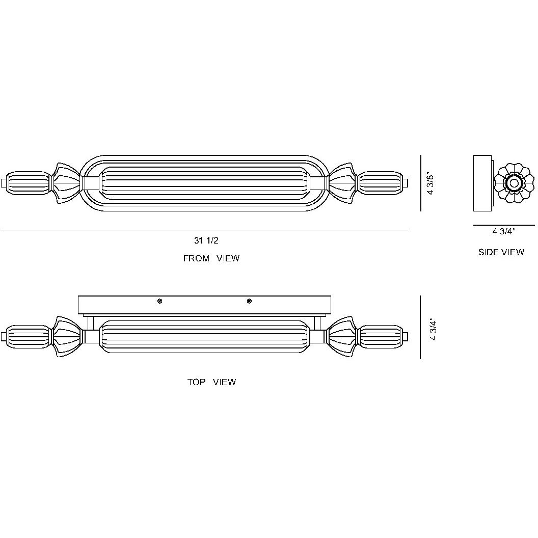 Lansdowne 1 Light 31 inch Polished Nickel Vanity Light Wall Light