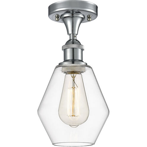 Ballston Cindyrella 1 Light 6 inch Polished Chrome Semi-Flush Mount Ceiling Light in Incandescent, Clear Glass