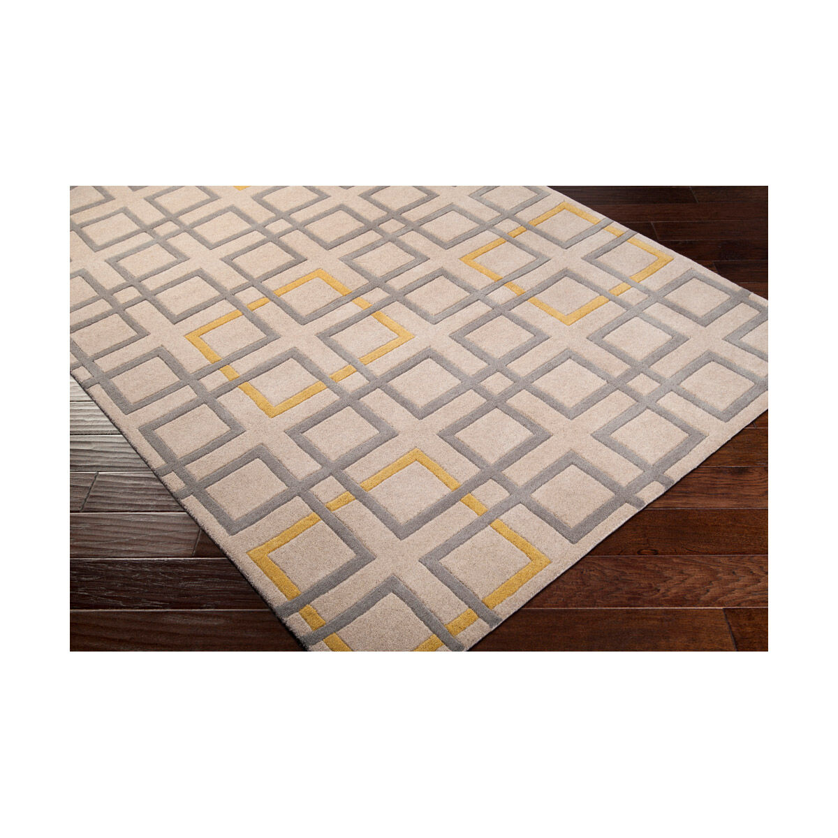 Artist Studio 96 inch Yellow and Gray Area Rug, Wool