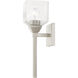 Aragon 1 Light 5 inch Brushed Nickel Vanity Sconce Wall Light
