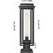 Mansfield 1 Light 20.38 inch Matte Black Outdoor Post Lantern in Clear Glass