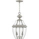 Monterey 2 Light 11 inch Brushed Nickel Outdoor Pendant Lantern