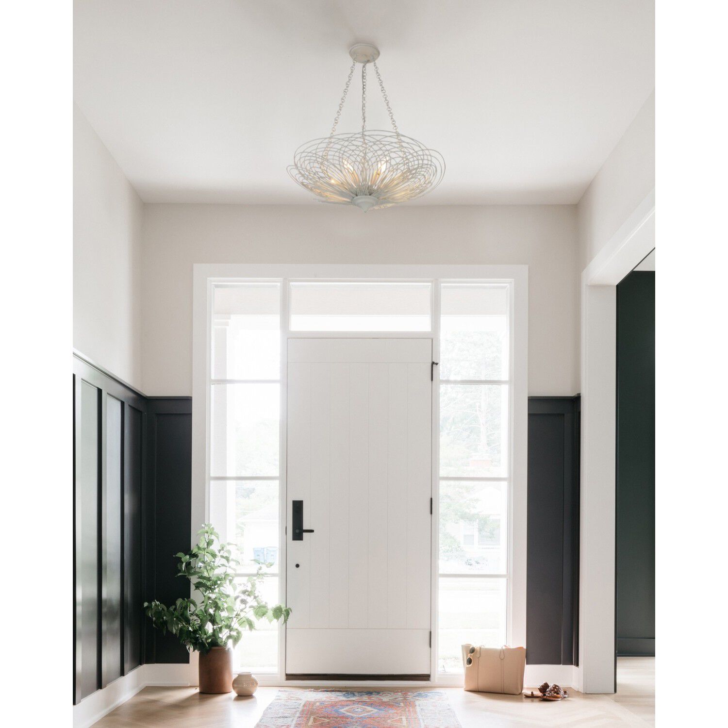 Doral 6 Light 24 inch Matte White Chandelier Ceiling Light