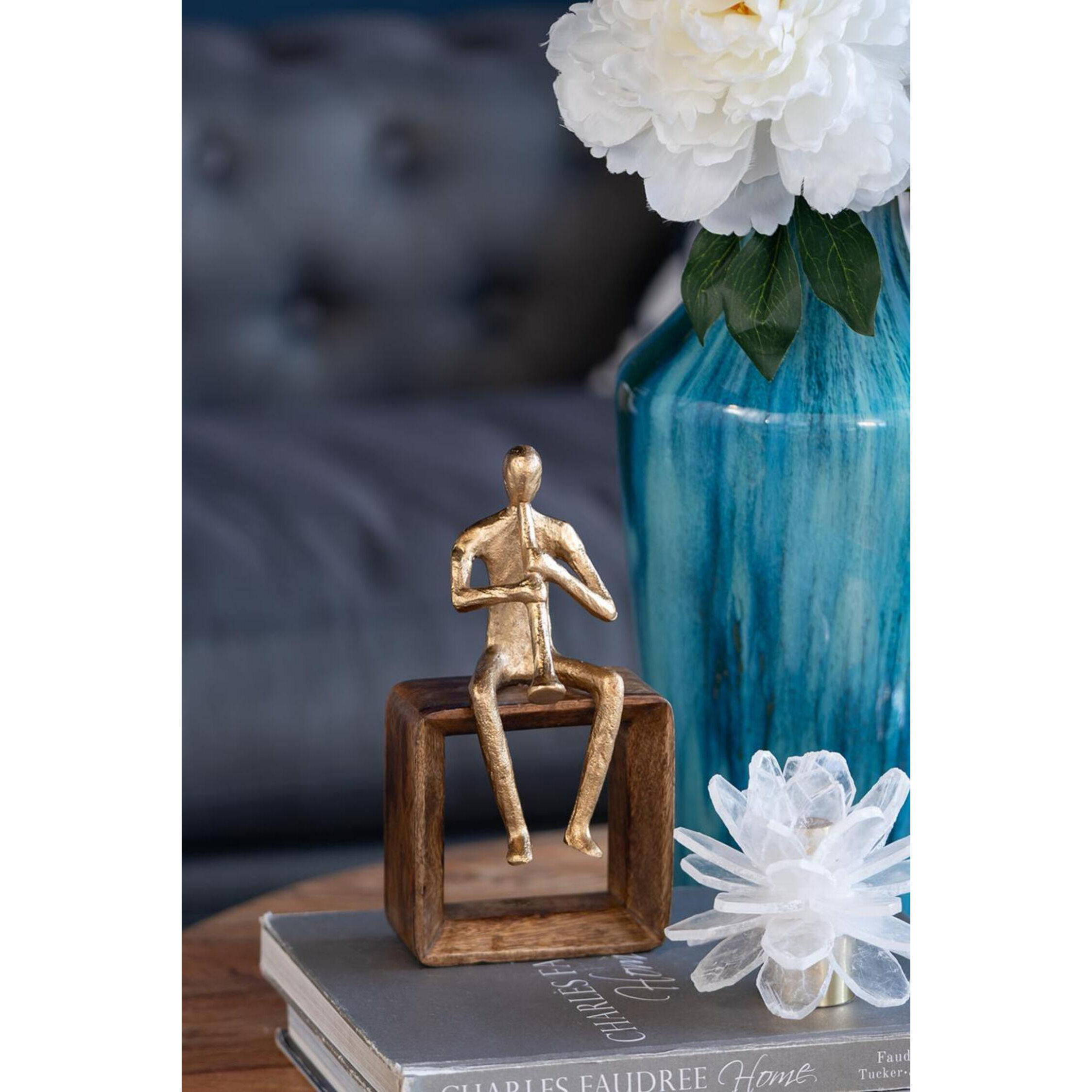 Musician Gold and Natural Figurine