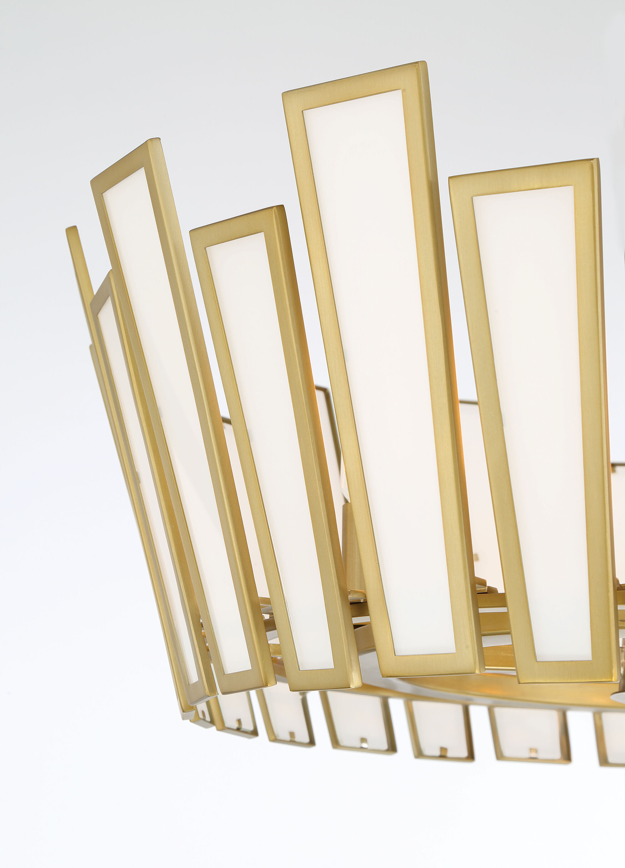 Ricochet 5 Light 24 inch Soft Brass Pendant Ceiling Light