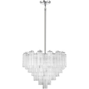 Addis 12 Light 26.75 inch Polished Chrome Chandelier Ceiling Light in Tronchi Glass Clear