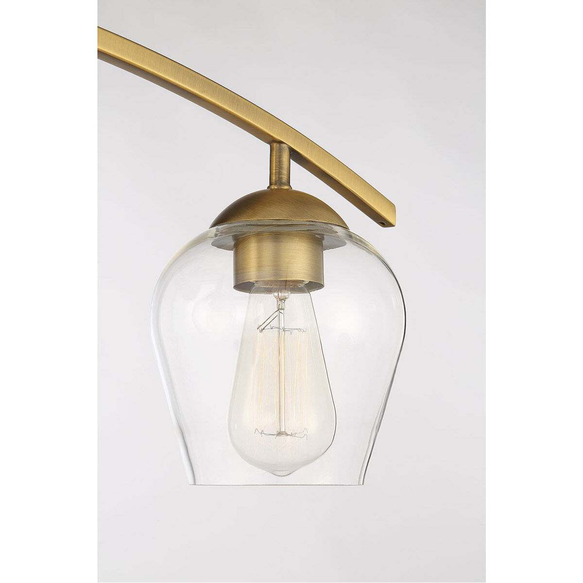 Transitional 3 Light 24 inch Natural Brass Bathroom Vanity Light Wall Light