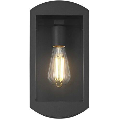 Miles 1 Light 12 inch Black Outdoor Wall Sconce