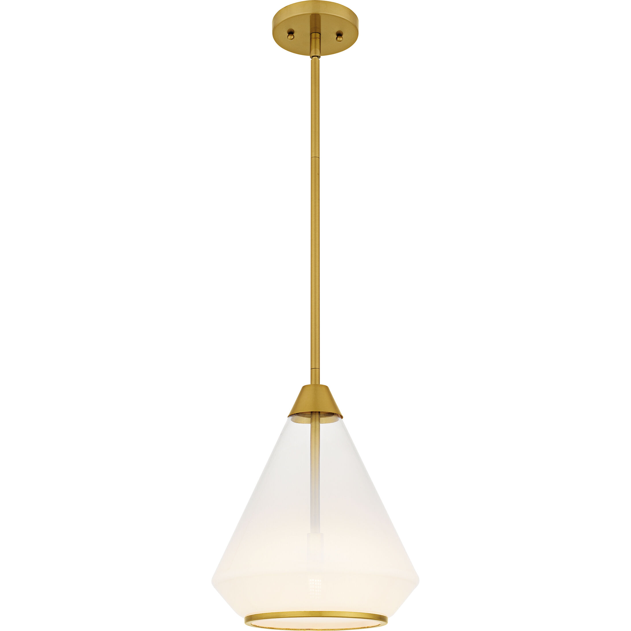 Haze 1 Light 10.5 inch Brushed Gold Mini Pendant Ceiling Light, Small