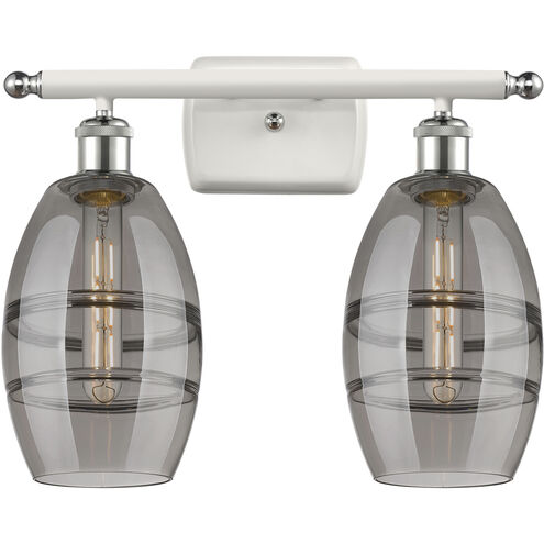 Ballston Vaz 2 Light 15.88 inch White Polished Chrome Bath Vanity Light Wall Light