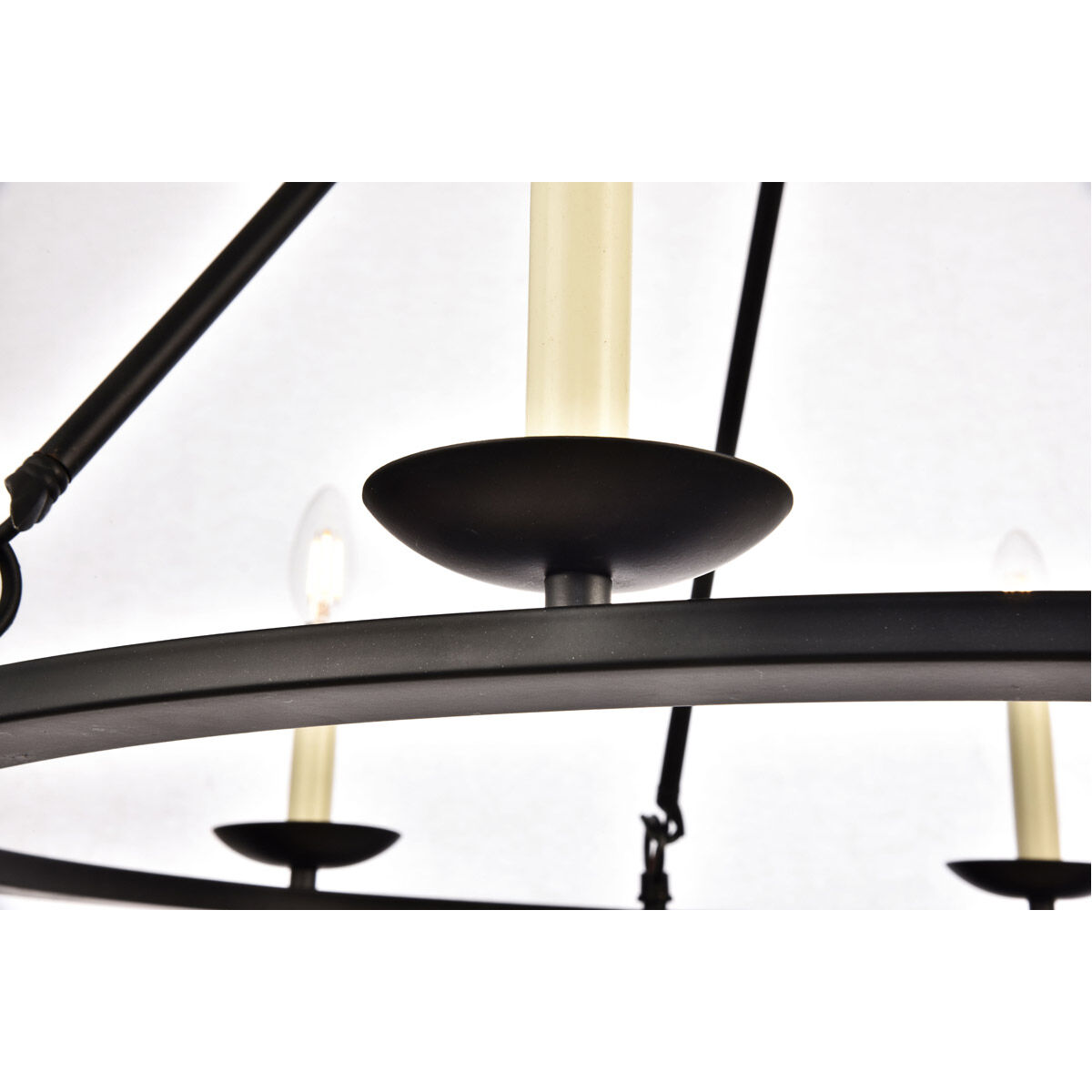 Maine 6 Light 32 inch Black Chandelier Ceiling Light