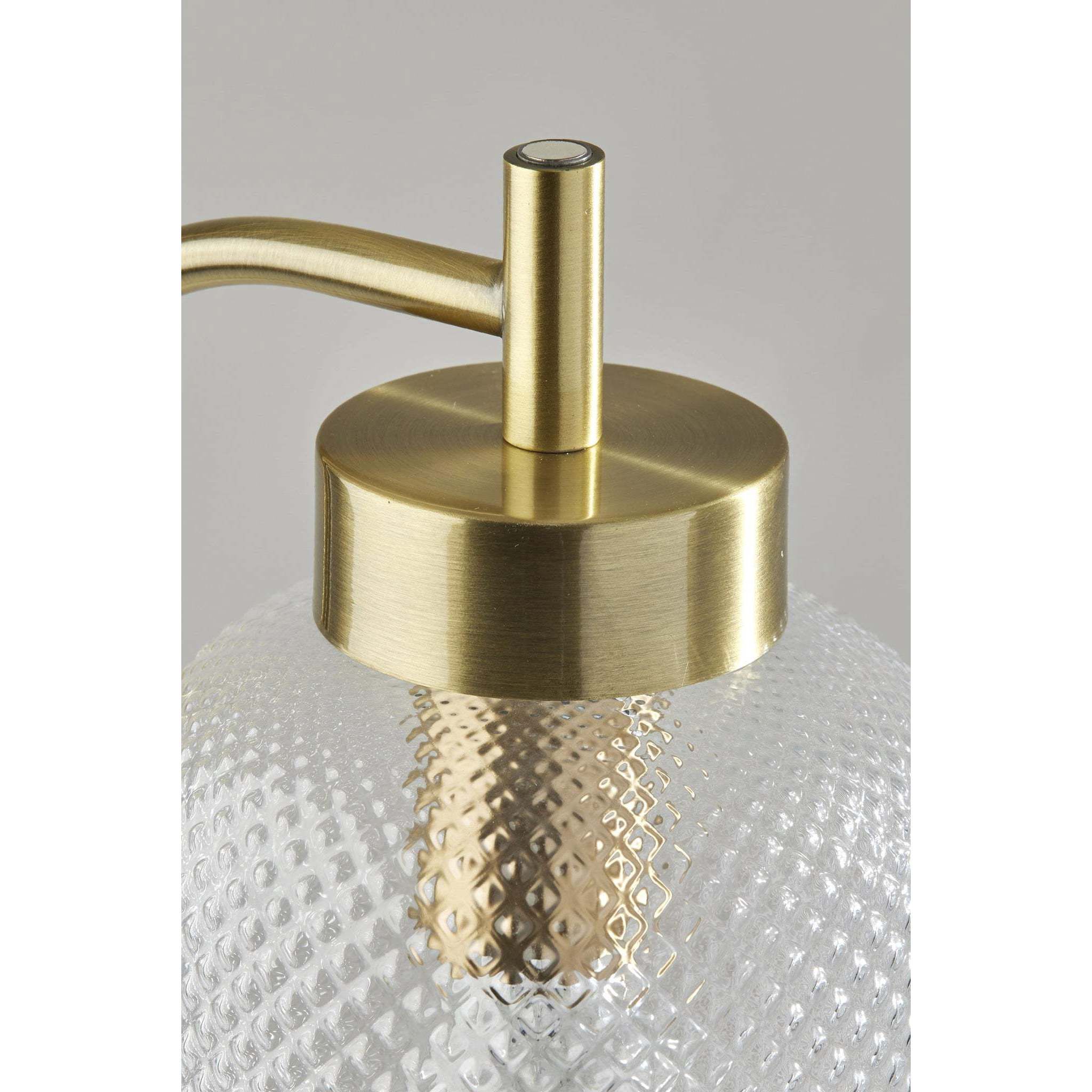 Natasha 62.25 inch 60.00 watt Antique Brass Floor Lamp Portable Light