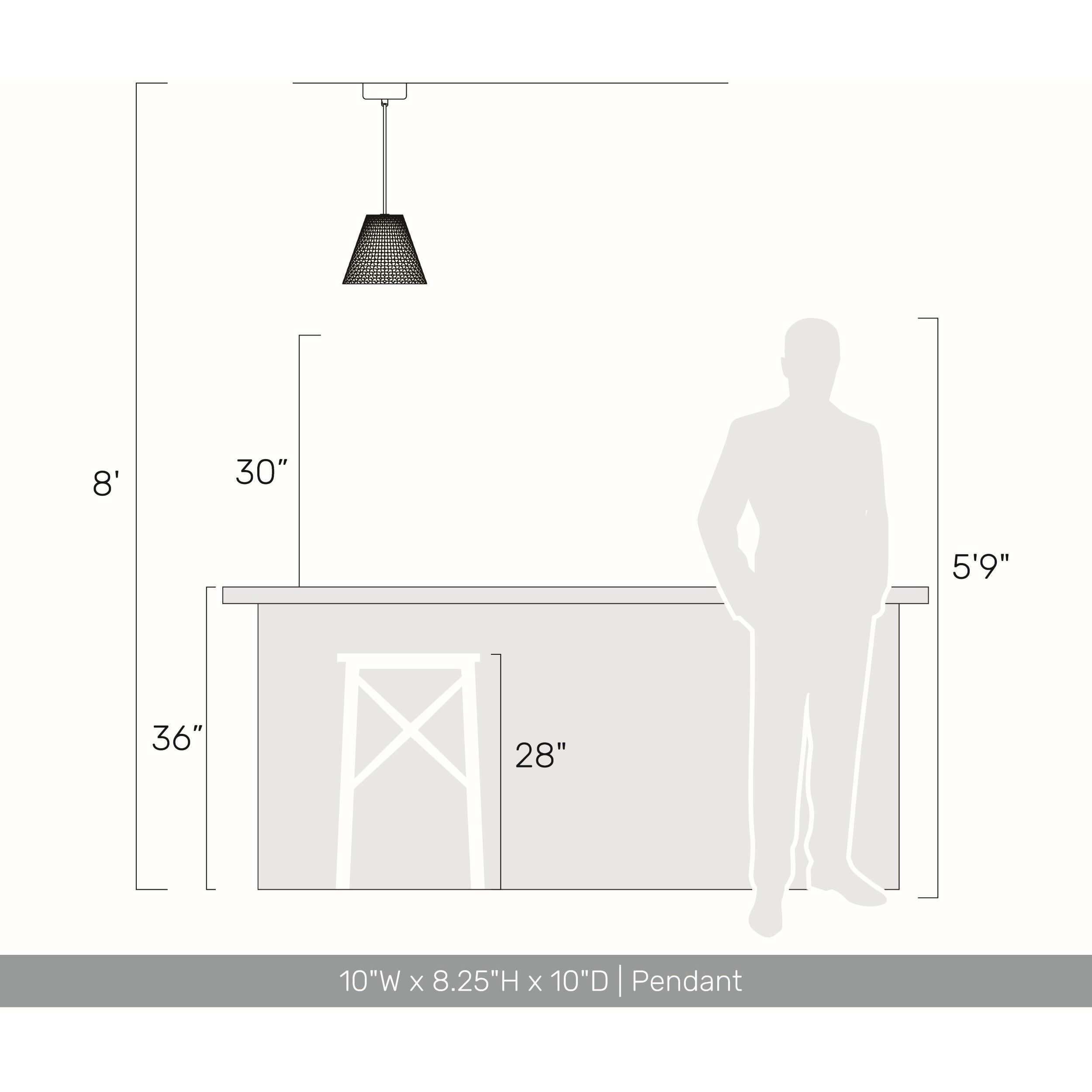Clarus Pendant Ceiling Light in Grey Cement