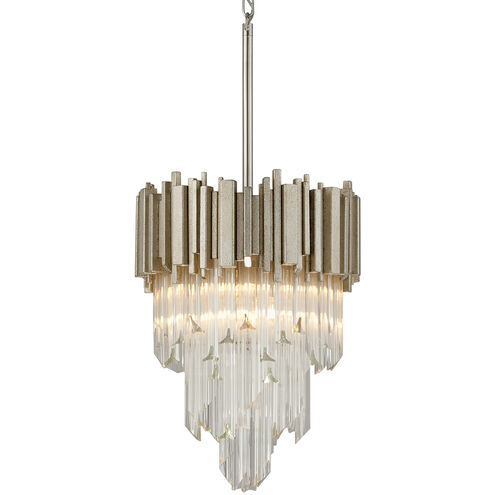Mystique 16 inch Modern Silver Leaf Pendant Ceiling Light