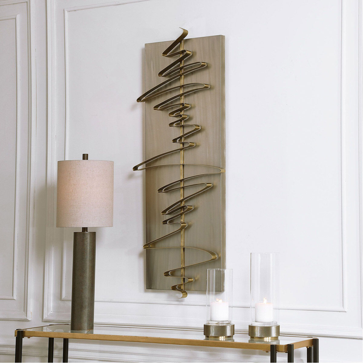 Script 49 X 19 inch Metal Wall Decor