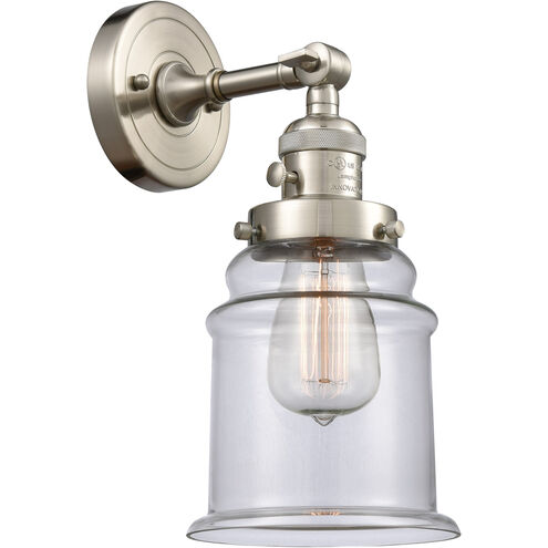 Franklin Restoration Canton LED 6.5 inch Brushed Satin Nickel Sconce Wall Light, Franklin Restoration