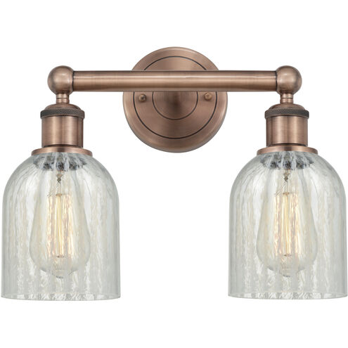 Caledonia 2 Light 14 inch Antique Copper Bath Vanity Light Wall Light in Mouchette
