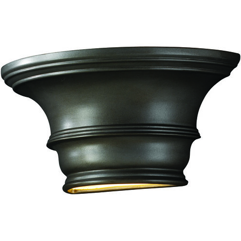 Ambiance LED 15 inch Carbon Matte Black Wall Sconce Wall Light in Carbon-Matte Black, 1000 Lm LED, Curved