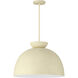 Ventura Dome 1 Light 20 inch Cottage White Pendant Ceiling Light
