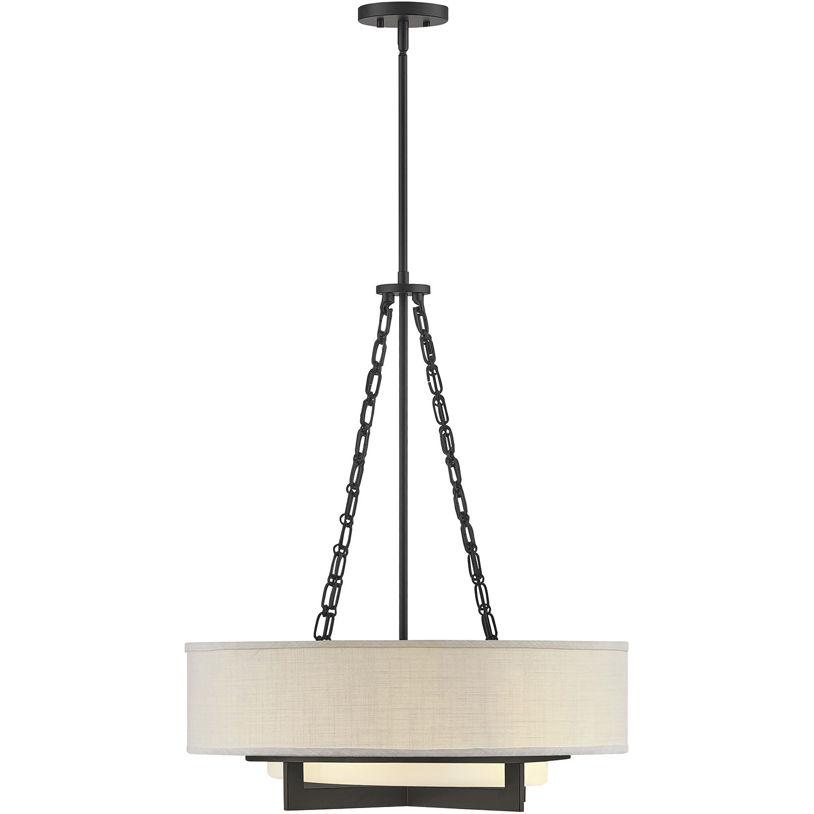 Brentwood 4 Light 24 inch Matte Black Pendant Ceiling Light
