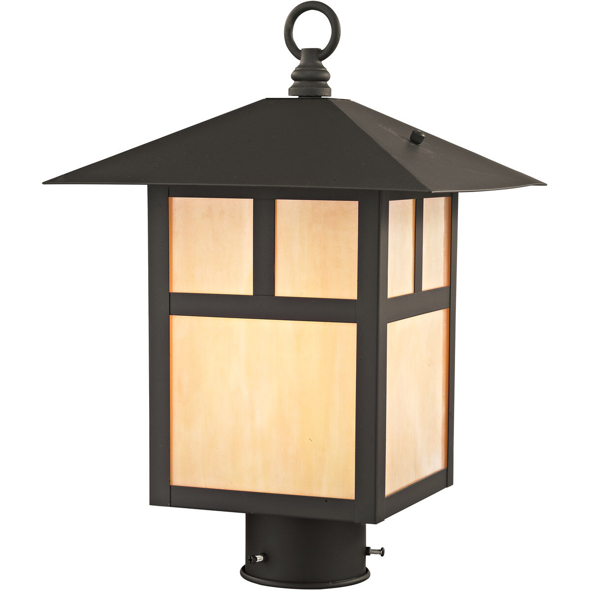 Montclair Mission 1 Light 15 inch Bronze Outdoor Post Top Lantern 