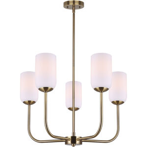 Novalee 5 Light 23 inch Gold Chandelier Ceiling Light