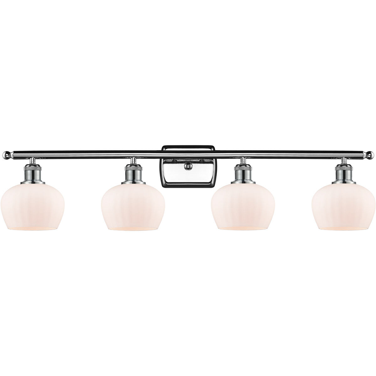 Ballston Fenton LED 36 inch Polished Chrome Bath Vanity Light Wall Light in Matte White Glass, Ballston