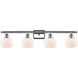 Ballston Fenton LED 36 inch Polished Chrome Bath Vanity Light Wall Light in Matte White Glass, Ballston