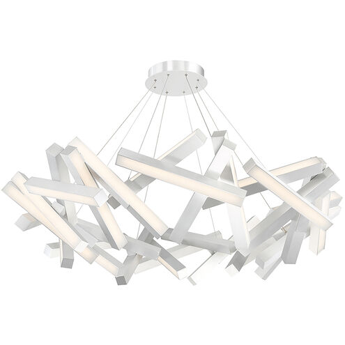Chaos LED 61 inch Brushed Aluminum Chandelier Ceiling Light in 61in., 31