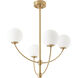 Canada 4 Light 26 inch Brass Chandelier Ceiling Light