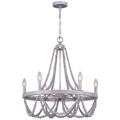 Madison 6 Light 23 inch Gray Chandelier Ceiling Light