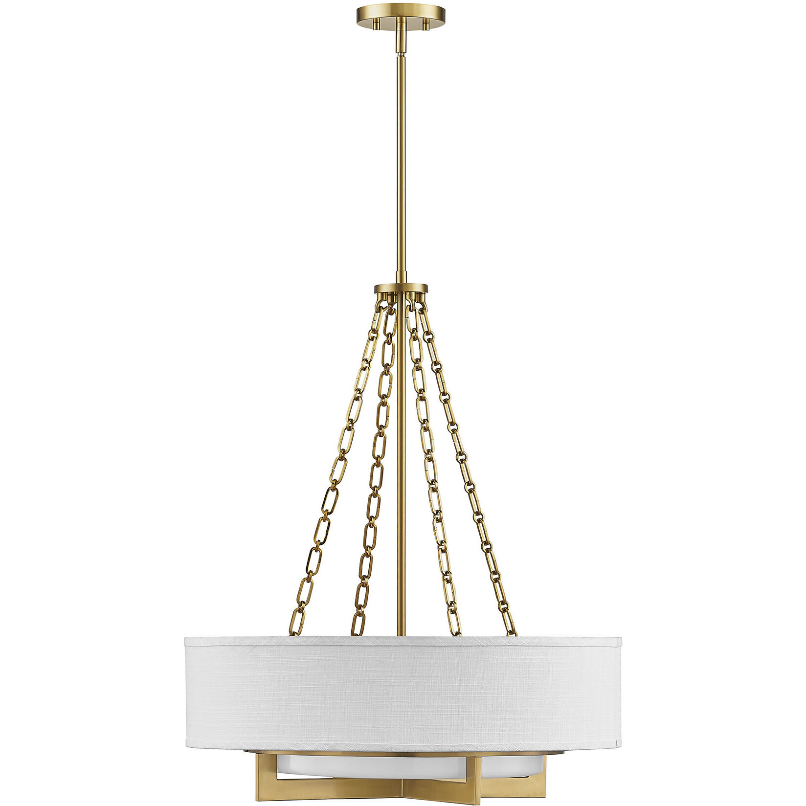 Brentwood 4 Light 24 inch Warm Brass Pendant Ceiling Light