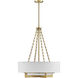 Brentwood 4 Light 24 inch Warm Brass Pendant Ceiling Light