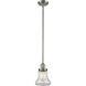 Franklin Restoration Bellmont 1 Light 6.5 inch Brushed Satin Nickel Mini Pendant Ceiling Light in Incandescent, Clear, Franklin Restoration