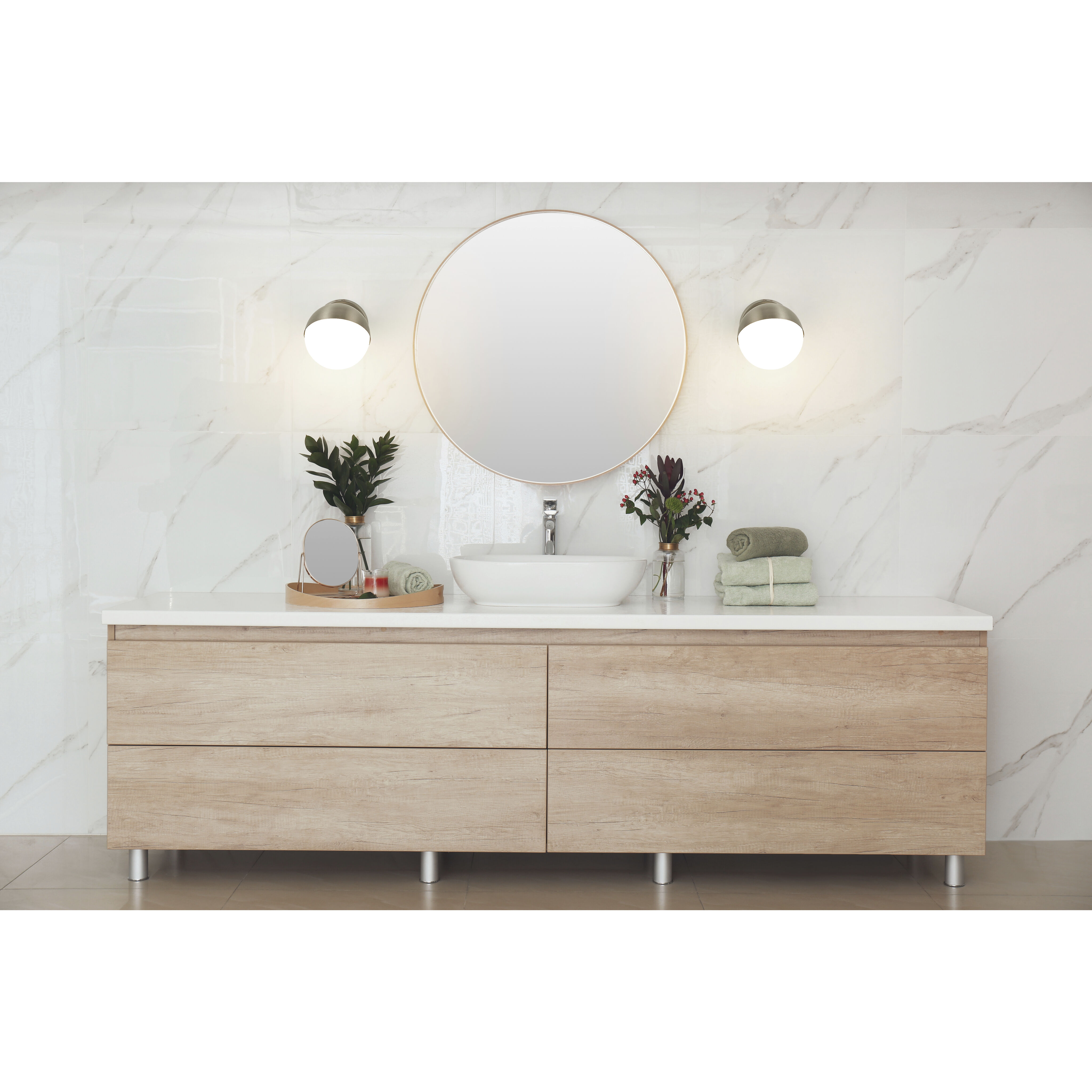 Realm Sphere Wall Sconce Wall Light in Brushed Nickel