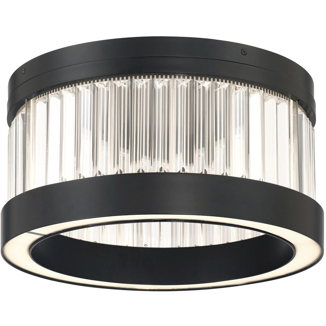 Empra LED 15.75 inch Matte Black Flush Mount Ceiling Light