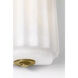 Chapman & Myers Madden LED 4.25 inch Alabaster and Antique-Burnished Brass ADA Fluted Linear Sconce Wall Light